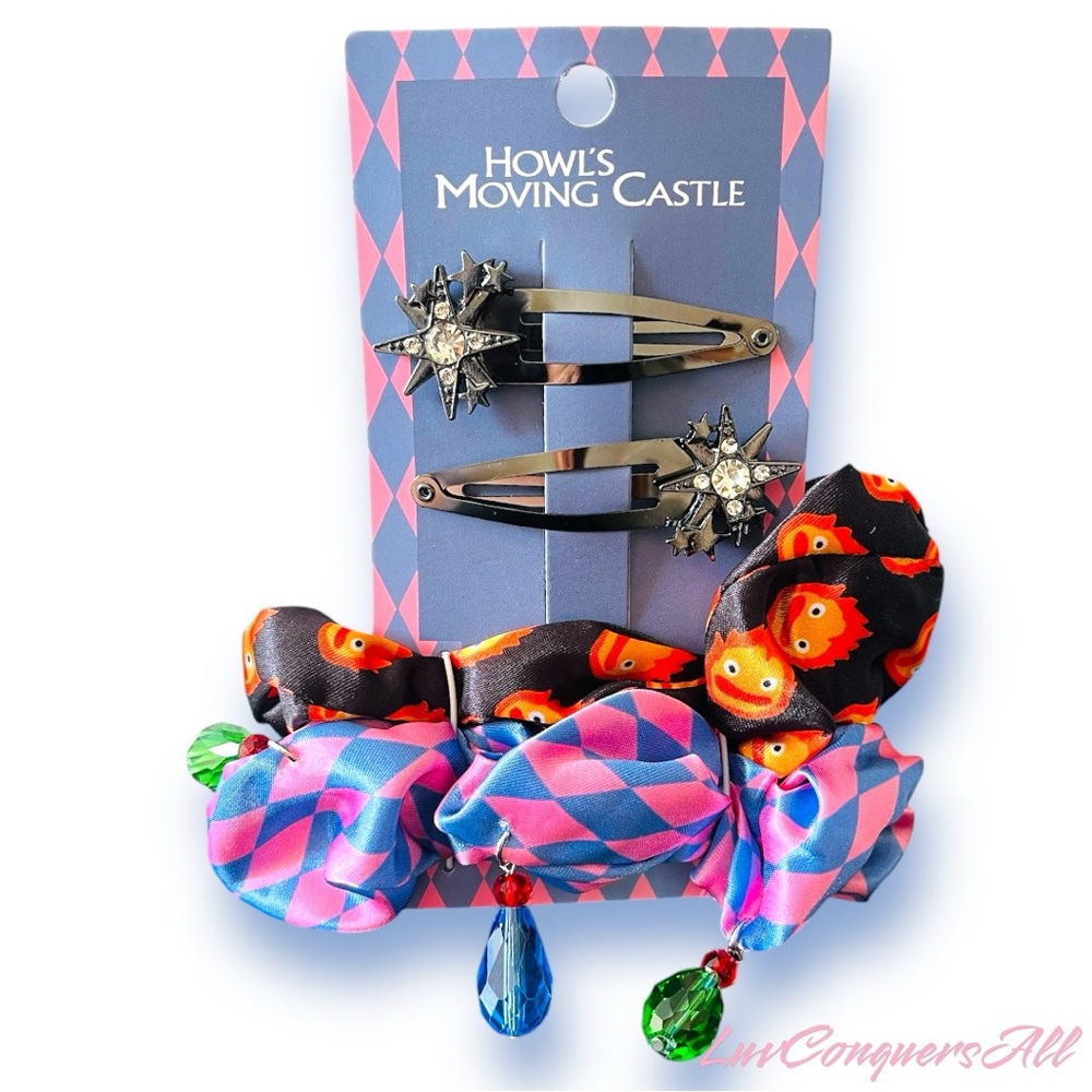 Studio Ghibli Howl's Moving Castle Hair Clip & Scrunchie Set
